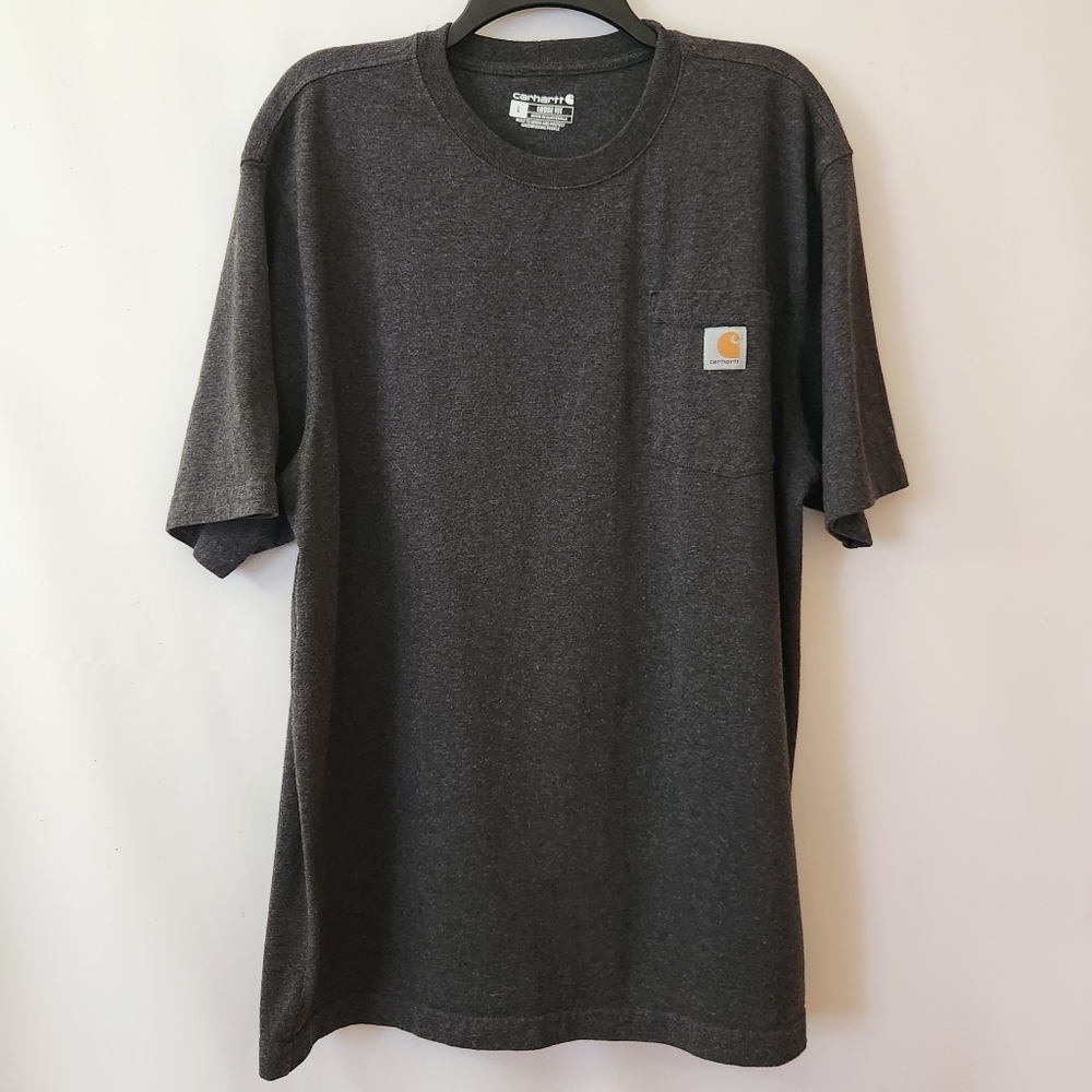 1Carhartt Mens Dark Gray Loose Fit Short Sleeve Tee size large